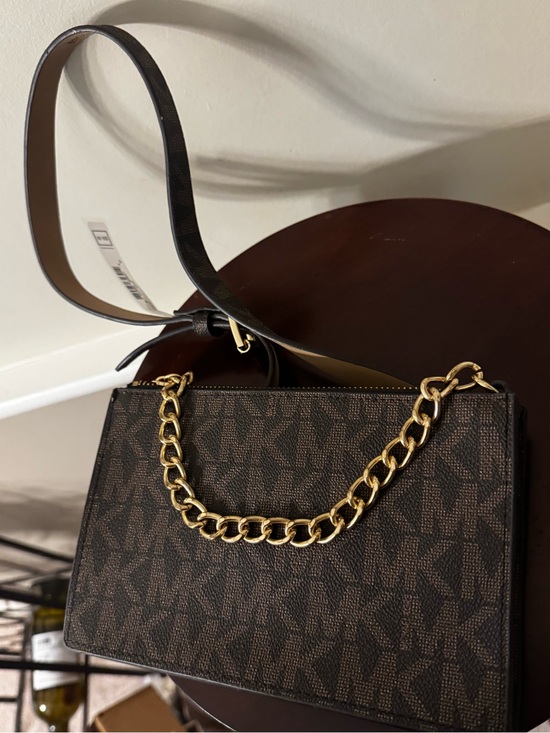 Michael Kors Handbags - Michael Kors Brown Monogram belt bag with Gold Chain